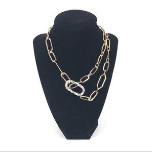 Nordstrom Asymmetric Draped Gold Tone Chain Link Necklace